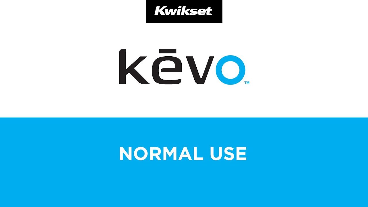 Kevo Normal Use - Kwikset Kevo Bluetooth Enabled Smart Lock