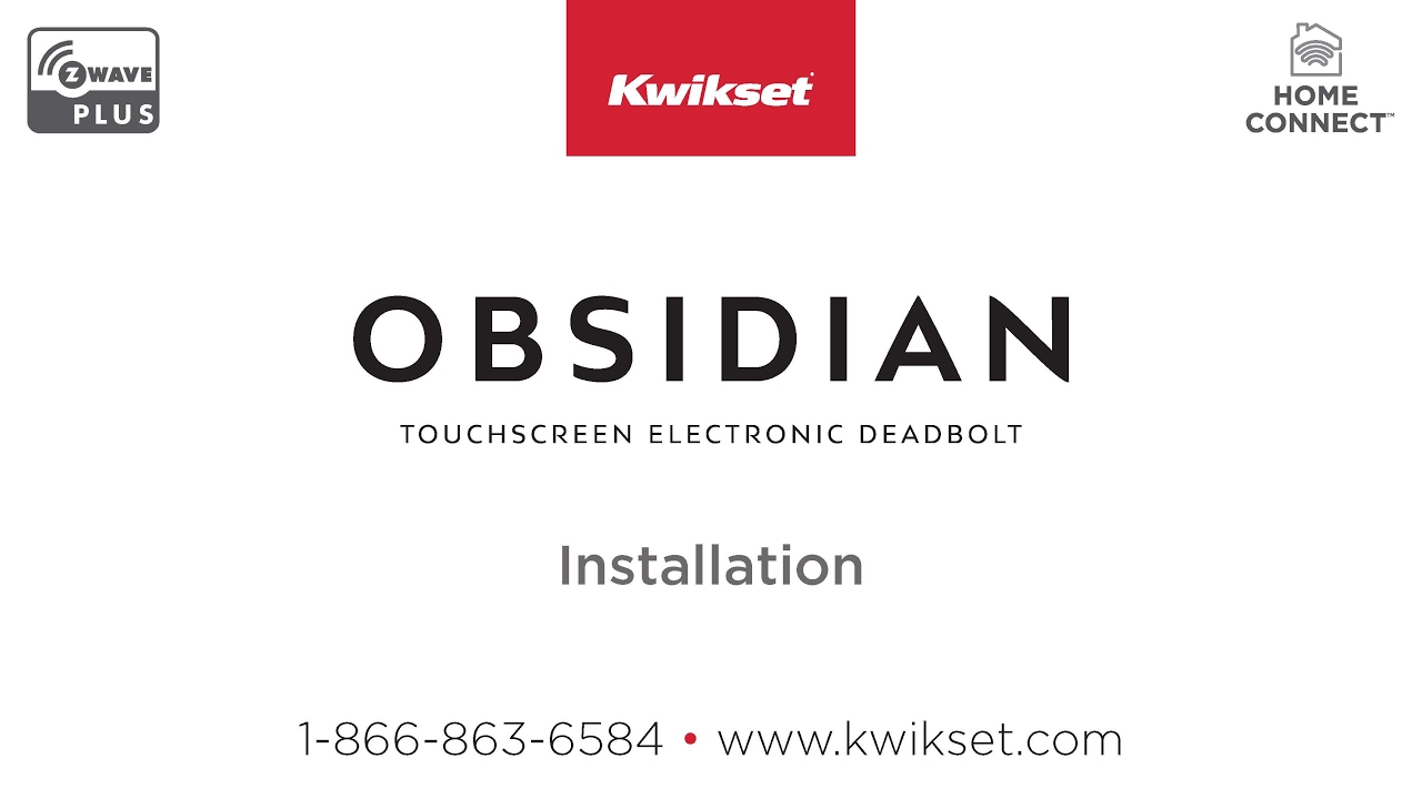 Kwikset Obsidian Installation (Z-Wave Plus)